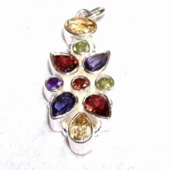 Pandantiv din argint pentru noroc, cu cristale mixte