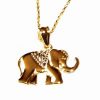 Elefantul norocos placat cu aur, pe lantisor placat cu aur