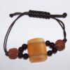 Bratara reglabila cu cristal de calcedonie si Rudraksha