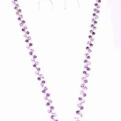 Set bijuterii fantezie cuart roz industrial