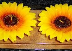 Lumanari in forma de floarea soarelui - pentru cariera