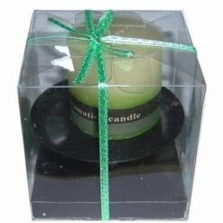 Lumanare parfumata Feng Shui, in 3 straturi+suport metal