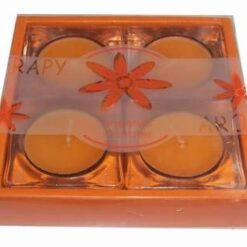 Set Feng Shui cu 4 suporti patrati si 4 lumanari rotunde