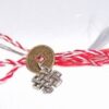 Nodul Mistic cu moneda pe snur de Martisor