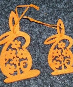 Set de 2 ornamente pentru Sarbatorile Pascale - portocalii