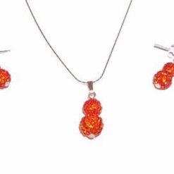 Set din argint cu cifra 8 si cristale Swarovski