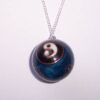 Pandantiv Yin-Yang in forma de sfera pe lantisor metalic