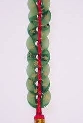 Opt monede I-Ching, cu nodul mistic - tip jad