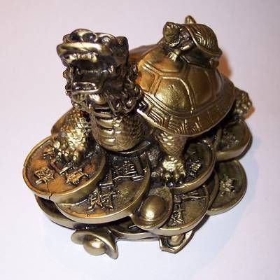 Testoasa dragon cu broscute - remediu Feng Shui din metal