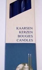 Set de patru lumanari Feng Shui mari - de culoare albastra