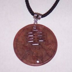 Pandantiv - moneda din jad cu crapii norocului