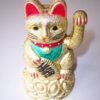 Pisoiul norocos Maneki Neko - auriu - XXL