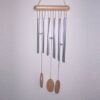 Clopotel de vant - argintiu cu 12 tuburi metalice pline