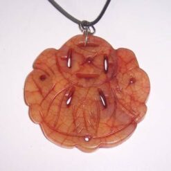 Talisman Feng Shui din jad cu Pereche de crapi cu moneda