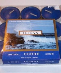 Set 9 lumanari albastre, cu aroma Ocean