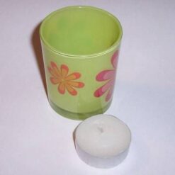 Suport pentru lumanare din sticla cu lumanare