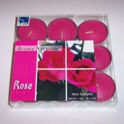 Set de 9 lumanari - trandafir