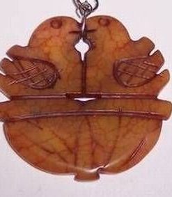 Amuleta Feng SHui din jad cu pasarile fericirii