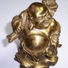 Buddha razand cu Sacul Abundentei si Wu Lou - din metal
