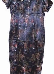 Rochie Feng Shui neagra cu Pasarea Phoenix, Dragoni
