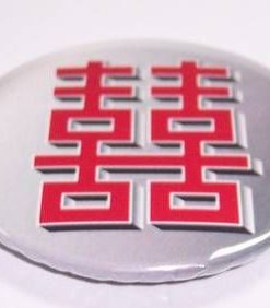 Insigna Feng Shui cu Simbolul Dublei Fericiri