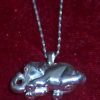 Elefantul Norocos din argint, pe lantisor din argint