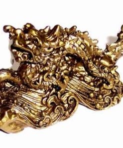 Dragonul Tien Lung cu perla dorintei, din tuf auriu
