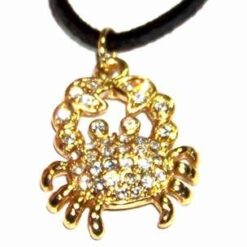 Pandantiv fantezie cu crabul norocos, auriu, pe siret