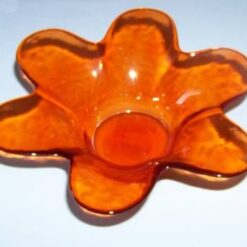 Suport din sticla colorata pentru lumanari