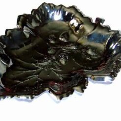 Decor din metal, in forma de frunza farfurie,platou