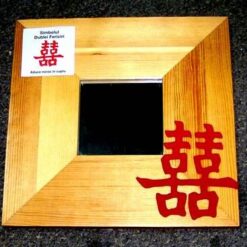 Oglinda Feng Shui cu simbolul Dublei Fericiri