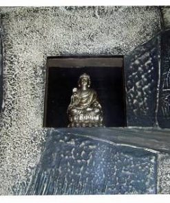 Tablou Feng Shui din lemn cu statuia lui Buddha