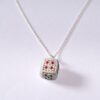 Cubul / zarul magic din argint, cu cristale Swarovski