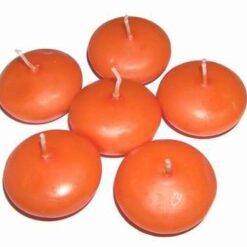 Set de 6 lumanari plutitoare, portocalii, pentru finante