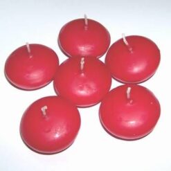 Set de 6 lumanari plutitoare, rosii, pentru dragoste