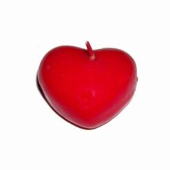 Lumanare rosie in forma de inima