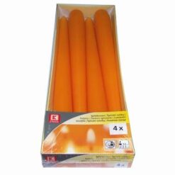 Set de patru lumanari portocalii - pentru bogatie