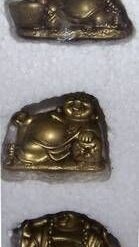 Set de 3 statuete Buddha pentru prosperitate, abundenta