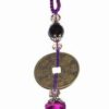 Amuleta cu moneda antica - mov pentru Kua 6 si 7 (Metal)
