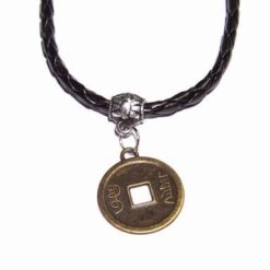 Pandantiv unisex Feng Shui cu moneda Pa Kua