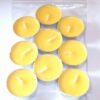 Set de 9 lumanari parfumate de culoare galbena - lamaie
