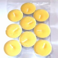 Set de 9 lumanari parfumate de culoare galbena - lamaie