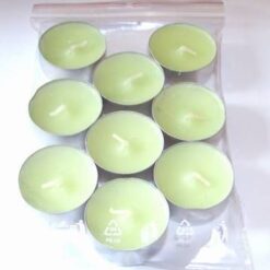 Set de 9 lumanari parfumate de culoare galbena -mar proaspat