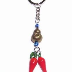 Breloc Feng Shui cu Wu Lou, ardei rosii