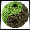 Tablou Feng Shui cu Yin-Yang din boabe de cafea