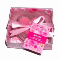 Inimioara din sticla tip Feng Shui cu lumanare roz