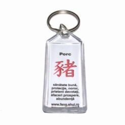 Breloc Feng Shui pentru zodia Porc/Mistret - alb