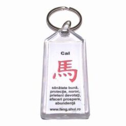 Breloc Feng Shui pentru zodia Cal - alb