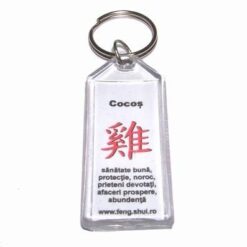 Breloc Feng Shui pentru zodia Cocos - alb