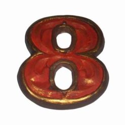 Cifra 8 din ceramica, lucrata manual - elementul Foc